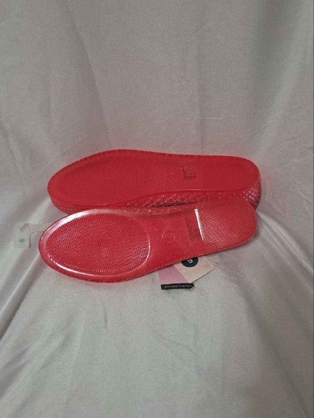 Pink Jelly Shoes Woven Flats, Size 9, Memory Foam Insoles, New w/Tags Attached